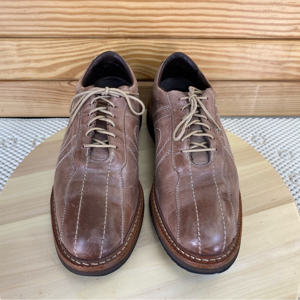 Allen Edmonds Voyager Antique Oxfords Brown Leather Lace Up Shoe Men's 10.5 Wide